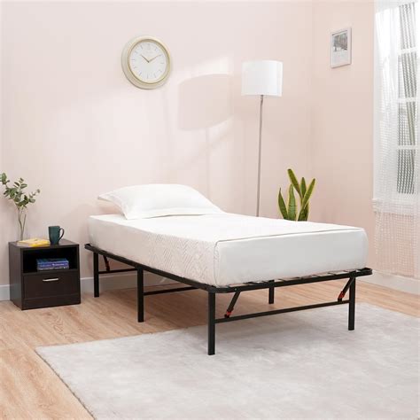 steel bed with box|amazon basics metal bed frame.